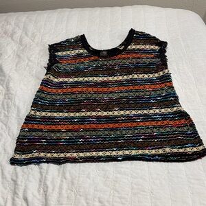 Free People Multicolor Crochet Top